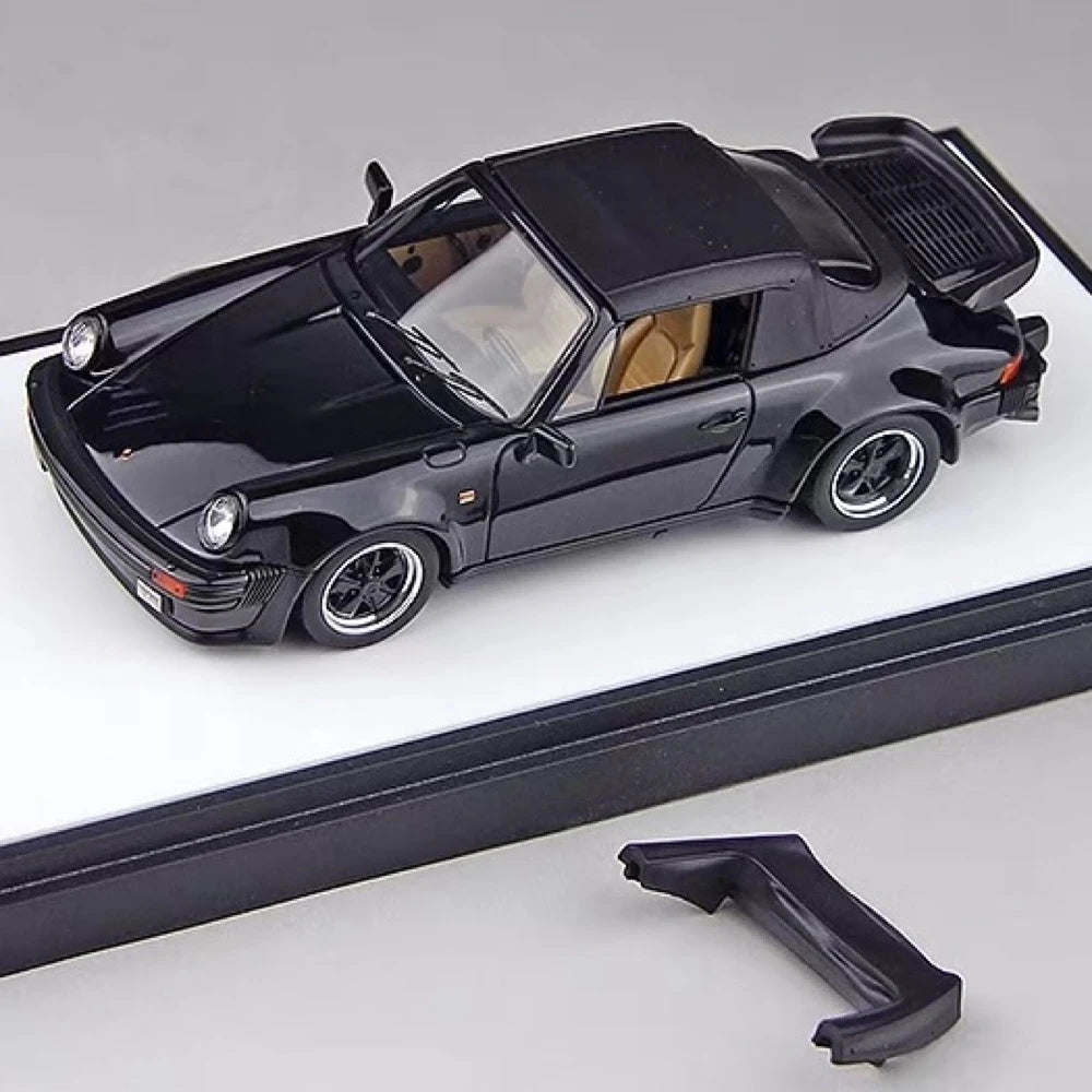 [Make Up] 1:43 Porsche 1988 930 Turbo Cabriolet Black Model Car Resin
