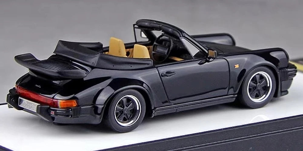 [Make Up] 1:43 Porsche 1988 930 Turbo Cabriolet Black Model Car Resin