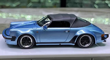 [Make Up] 1:43 Porsche 1989 911 Carrera 3.2 Speedster Turbolook Blue Model Car Resin