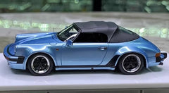 [Make Up] 1:43 Porsche 1989 911 Carrera 3.2 Speedster Turbolook Blue Model Car Resin