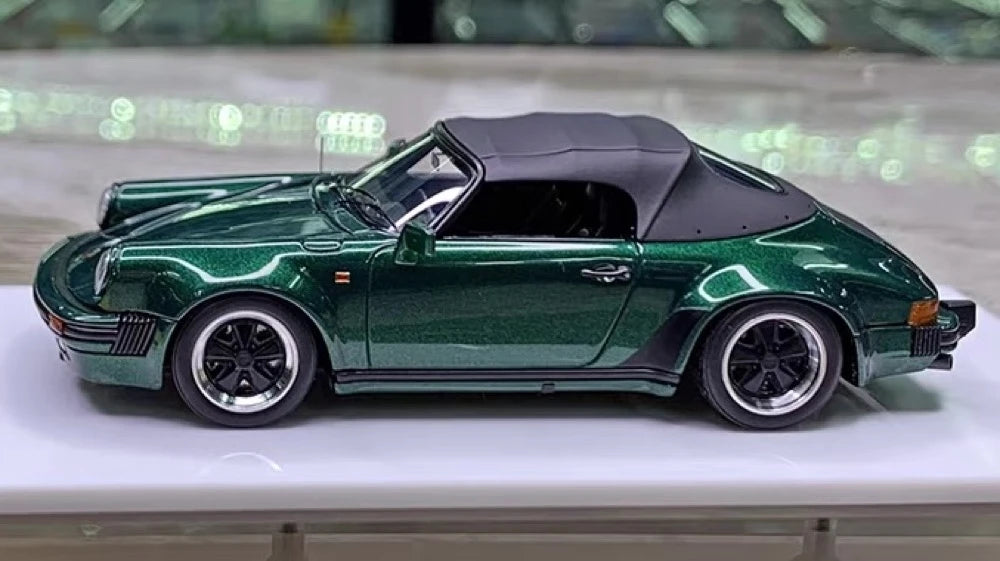 [Make Up] 1:43 Porsche 1989 911 Carrera 3.2 Speedster Turbolook Green Model Car Resin