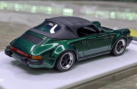 [Make Up] 1:43 Porsche 1989 911 Carrera 3.2 Speedster Turbolook Green Model Car Resin