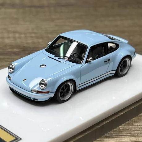 [Make Up] 1:43 Porsche 1990 911 964 Singer Cyan Model Car Resin