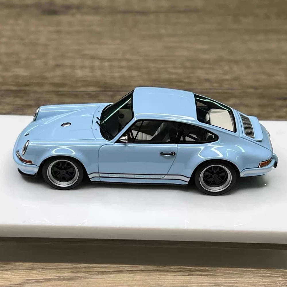 [Make Up] 1:43 Porsche 1990 911 964 Singer Cyan Model Car Resin