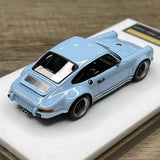 [Make Up] 1:43 Porsche 1990 911 964 Singer Cyan Model Car Resin