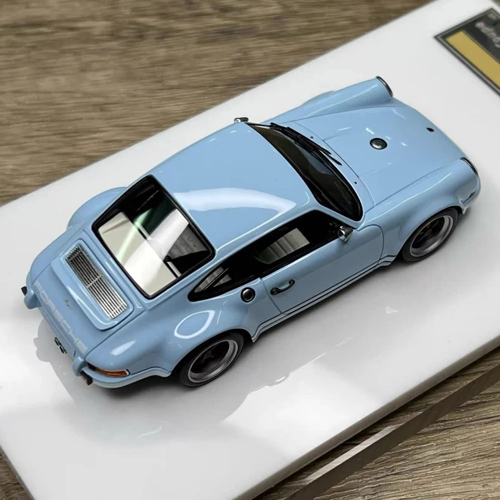 [Make Up] 1:43 Porsche 1990 911 964 Singer Cyan Model Car Resin