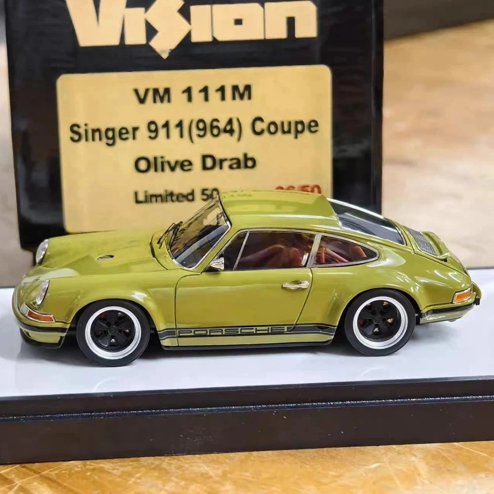 [Make Up] 1:43 Porsche 1990 911 964 Singer vert voiture miniature Resin