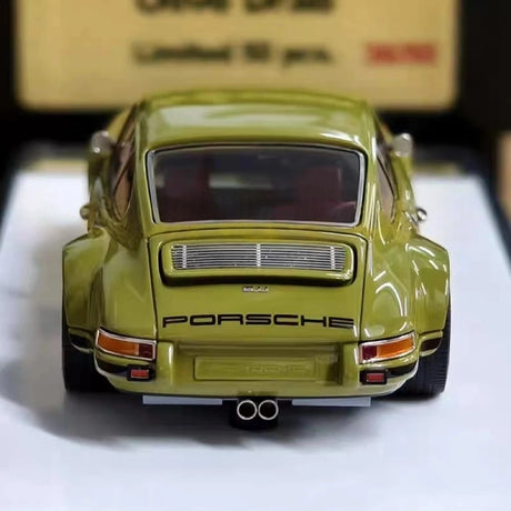 [Make Up] 1:43 Porsche 1990 911 964 Singer Green Model Car Resin