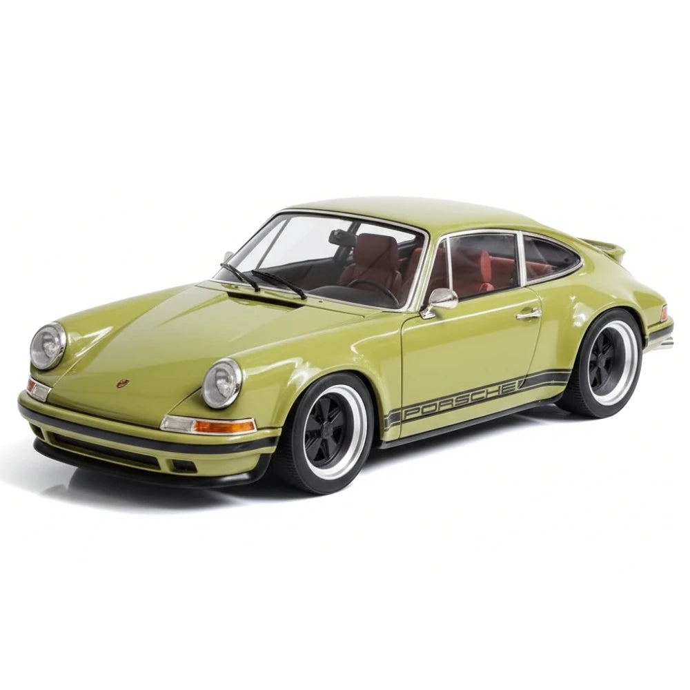 [Make Up] 1:43 Porsche 1990 911 964 Singer Green Model Car Resin