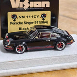 [Make Up] 1:43 Porsche 1990 911 964 Singer with Fog Lamps CY ブラック モデルカー レジン