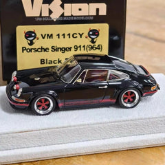 [Make Up] 1:43 Porsche 1990 911 964 Singer with Fog Lamps CY Black Model Car Resin