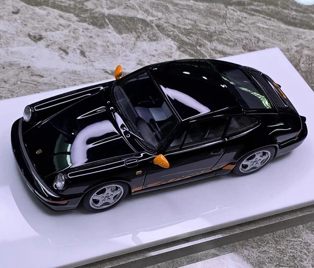 [Make Up] 1:43 Porsche 1992 911 964 Carrera RS nero modellino di auto resina