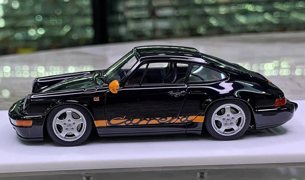 [Make Up] 1:43 Porsche 1992 911 964 Carrera RS Black Model Car Resin