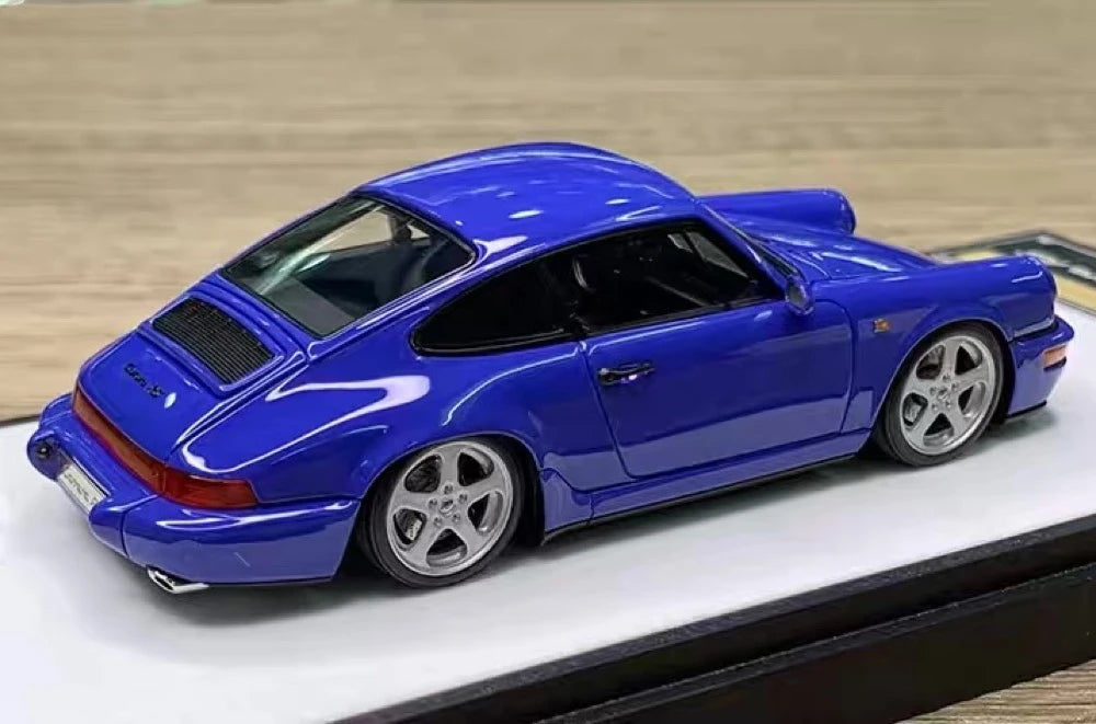 [Make Up] 1:43 Porsche 1992 911 964 Carrera RS Blue Model Car Resin
