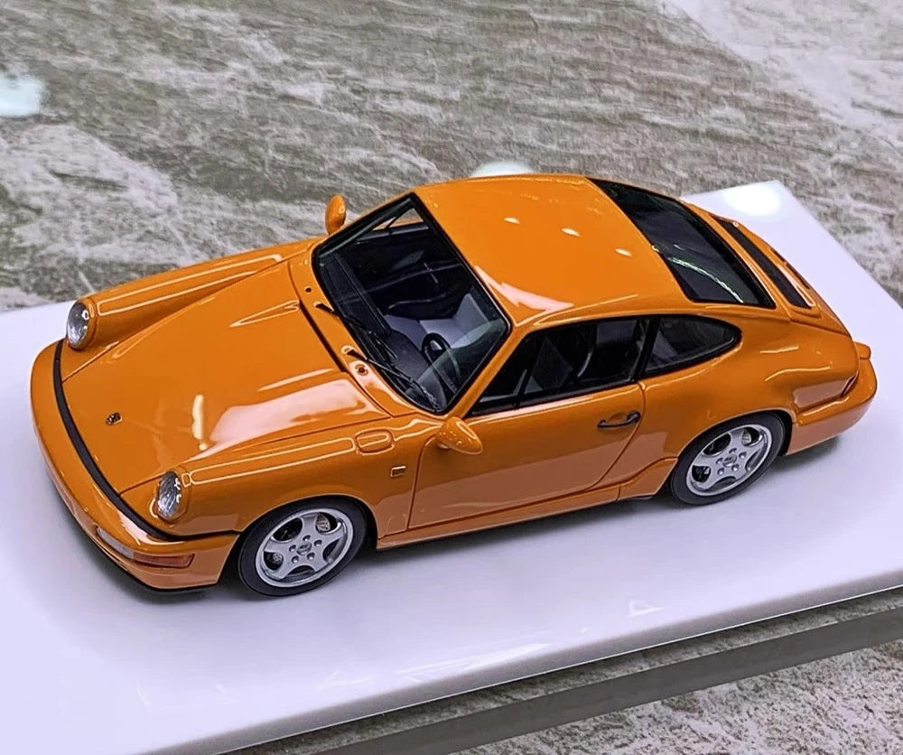 [Make Up] 1:43 Porsche 1992 911 964 Carrera RS Orange Model Car Resin