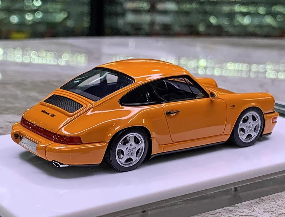 [Make Up] 1:43 Porsche 1992 911 964 Carrera RS Orange Model Car Resin