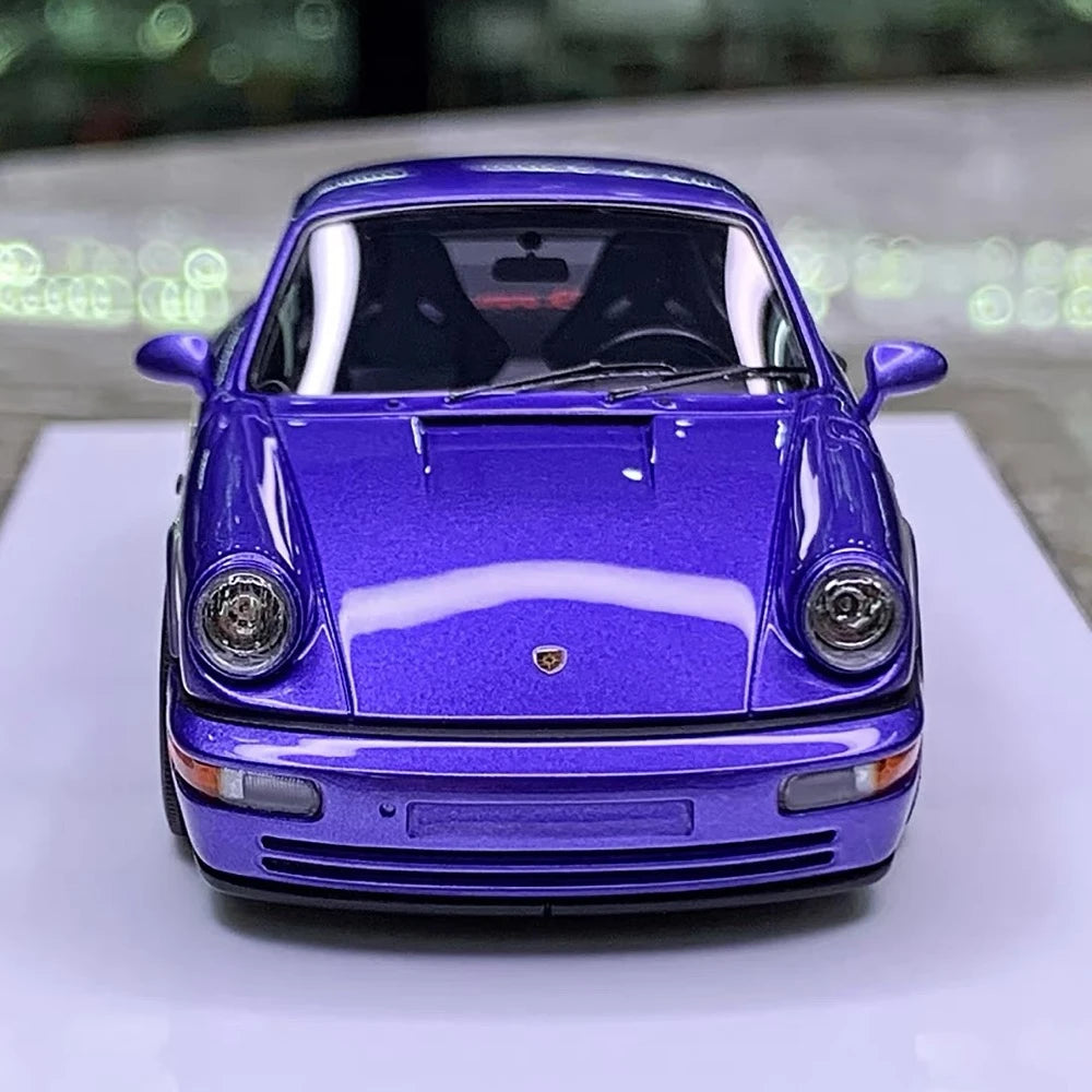 [Make Up] 1:43 Porsche 1992 911 964 Carrera RS Purple Model Car Resin