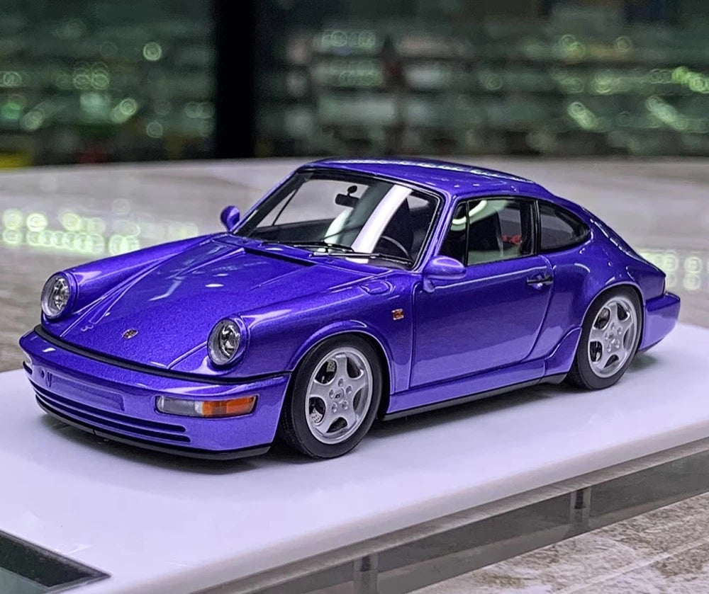 [Make Up] 1:43 Porsche 1992 911 964 Carrera RS Purple Model Car Resin