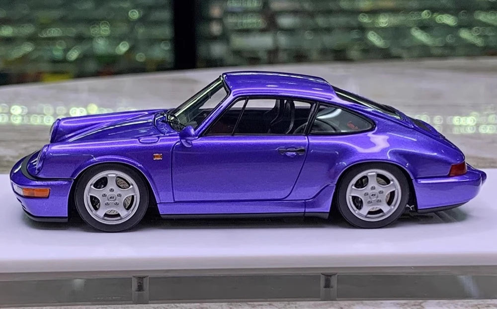 [Make Up] 1:43 Porsche 1992 911 964 Carrera RS Purple Model Car Resin