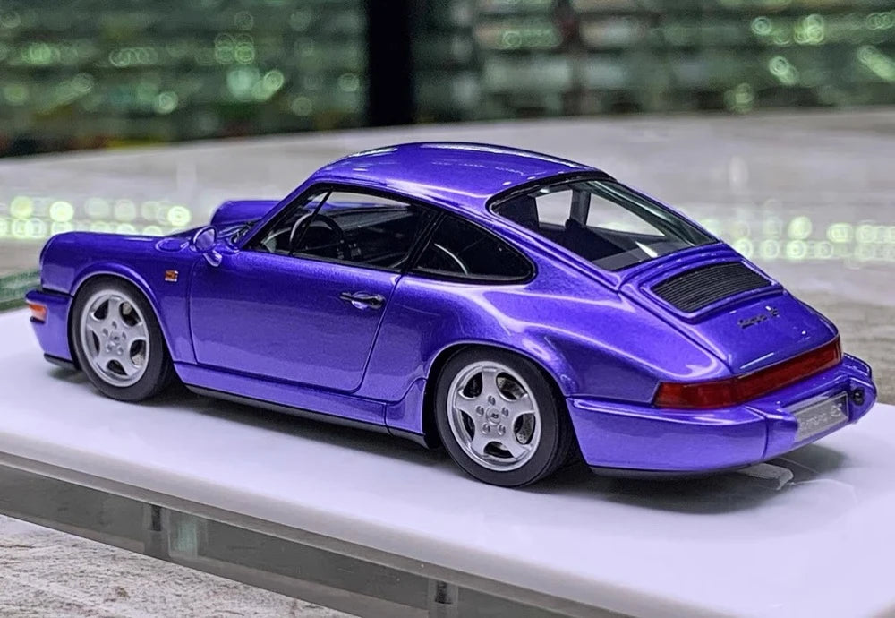 [Make Up] 1:43 Porsche 1992 911 964 Carrera RS Purple Model Car Resin