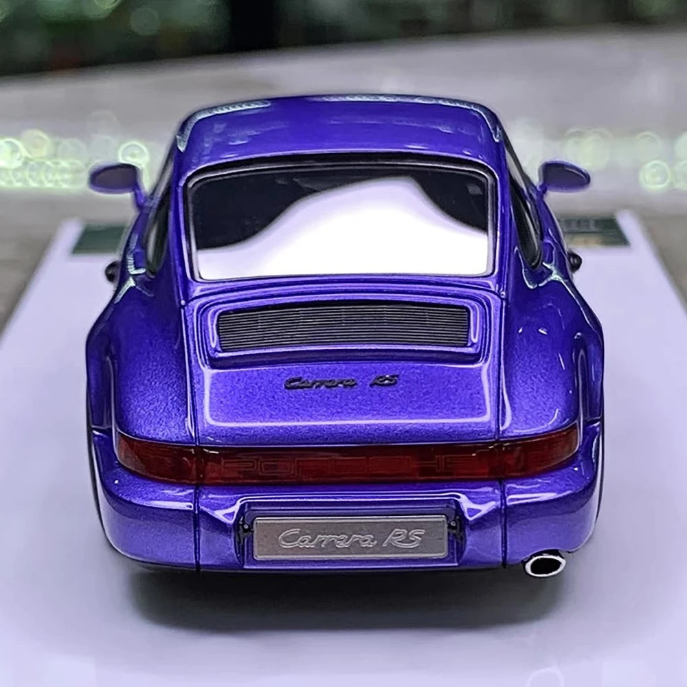 [Make Up] 1:43 Porsche 1992 911 964 Carrera RS Purple Model Car Resin