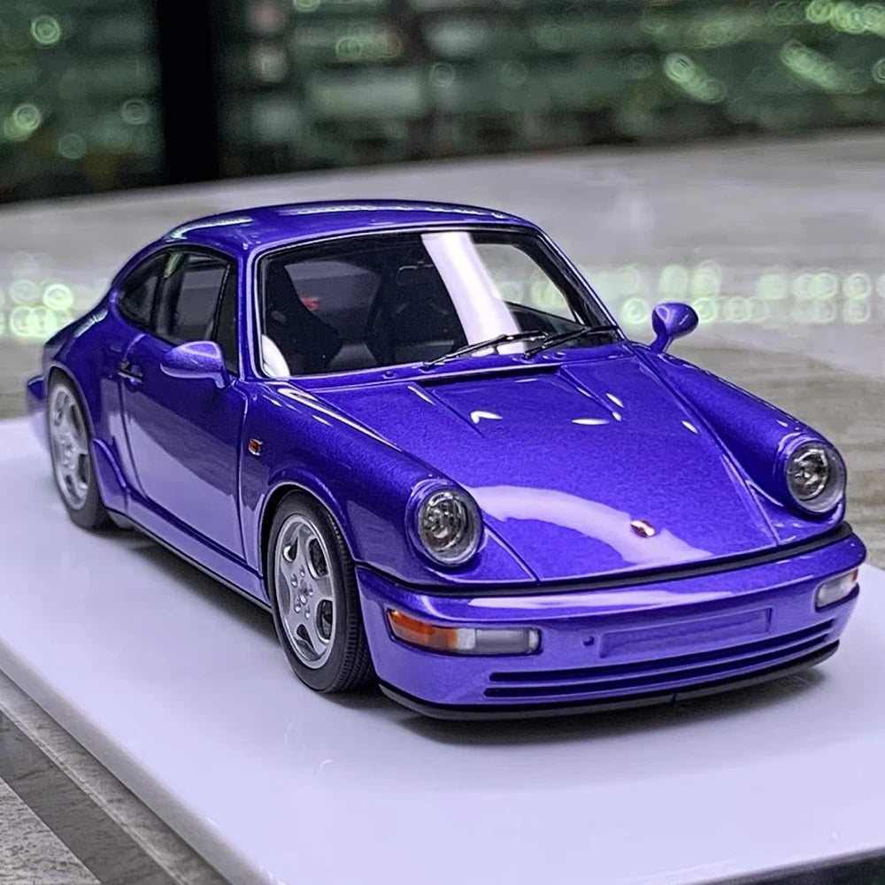 [Make Up] 1:43 Porsche 1992 911 964 Carrera RS Purple Model Car Resin