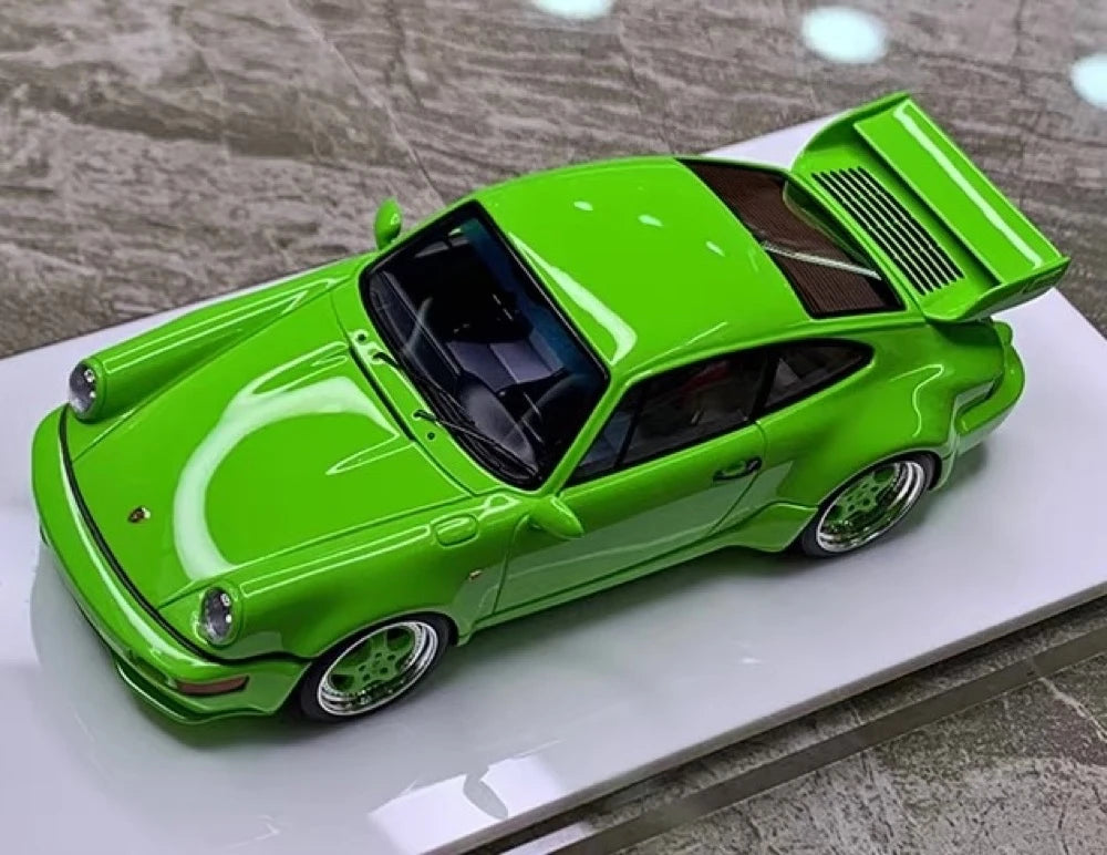 [Make Up] 1:43 Porsche 1993 911 964 Carrera RS 3.8 Green Model Car Resin