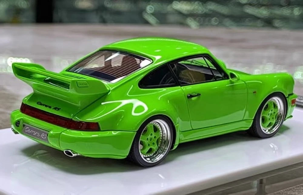 [Make Up] 1:43 Porsche 1993 911 964 Carrera RS 3.8 Green Model Car Resin