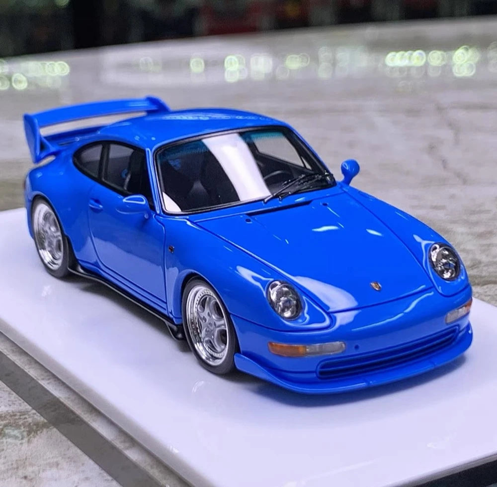 [Make Up] 1:43 Porsche 1995 911 993 RS Blue Model Car Resin
