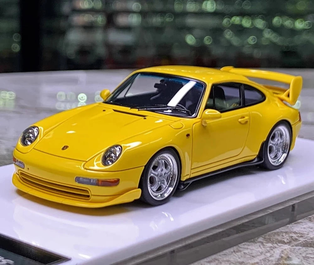 [Make Up] 1:43 Porsche 1995 911 993 RS Yellow Model Car Resin