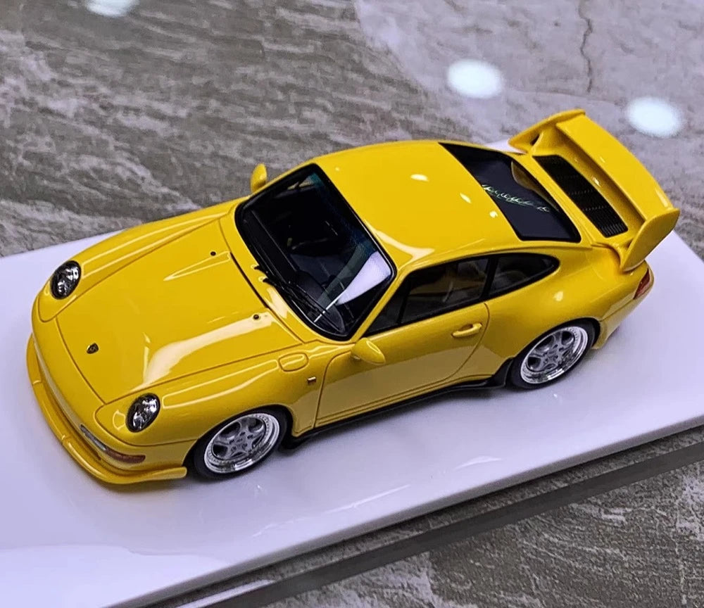 [Make Up] 1:43 Porsche 1995 911 993 RS Yellow Model Car Resin