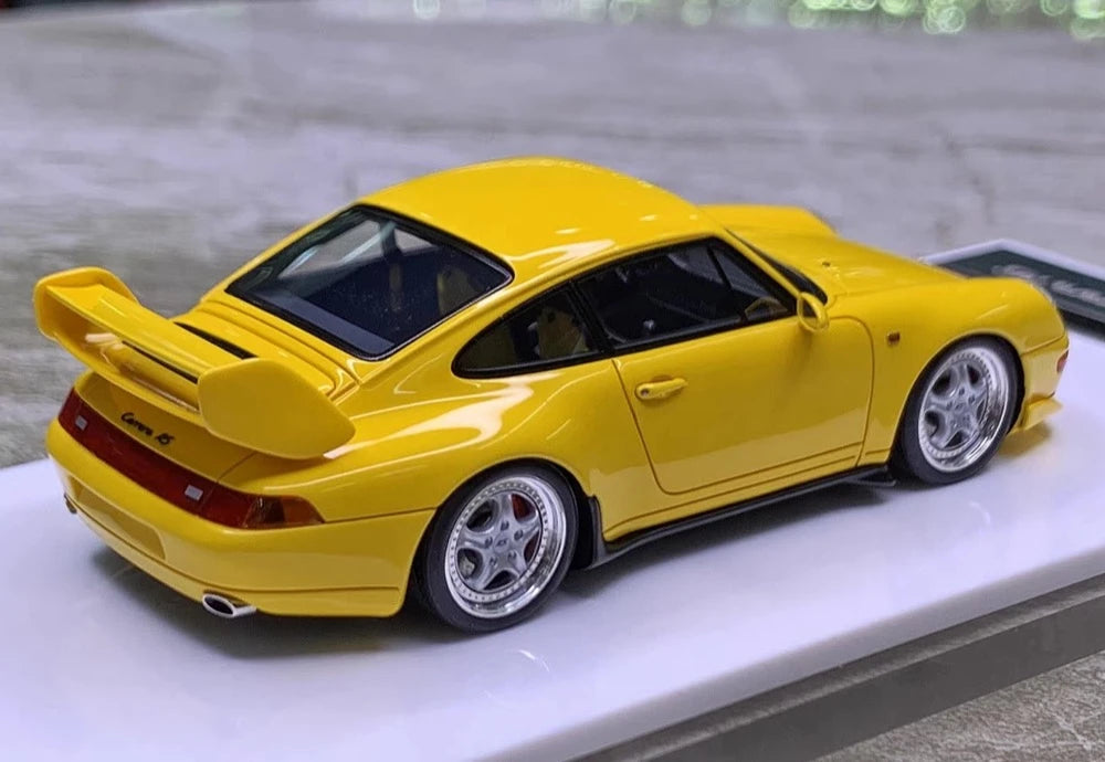 [Make Up] 1:43 Porsche 1995 911 993 RS Yellow Model Car Resin