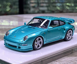 [Make Up] 1:43 Porsche 1996 911 993 Turbo S blu modellino di auto resina