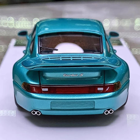 [Make Up] 1:43 Porsche 1996 911 993 Turbo S Blue Model Car Resin
