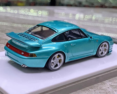 [Make Up] 1:43 Porsche 1996 911 993 Turbo S Blue Model Car Resin