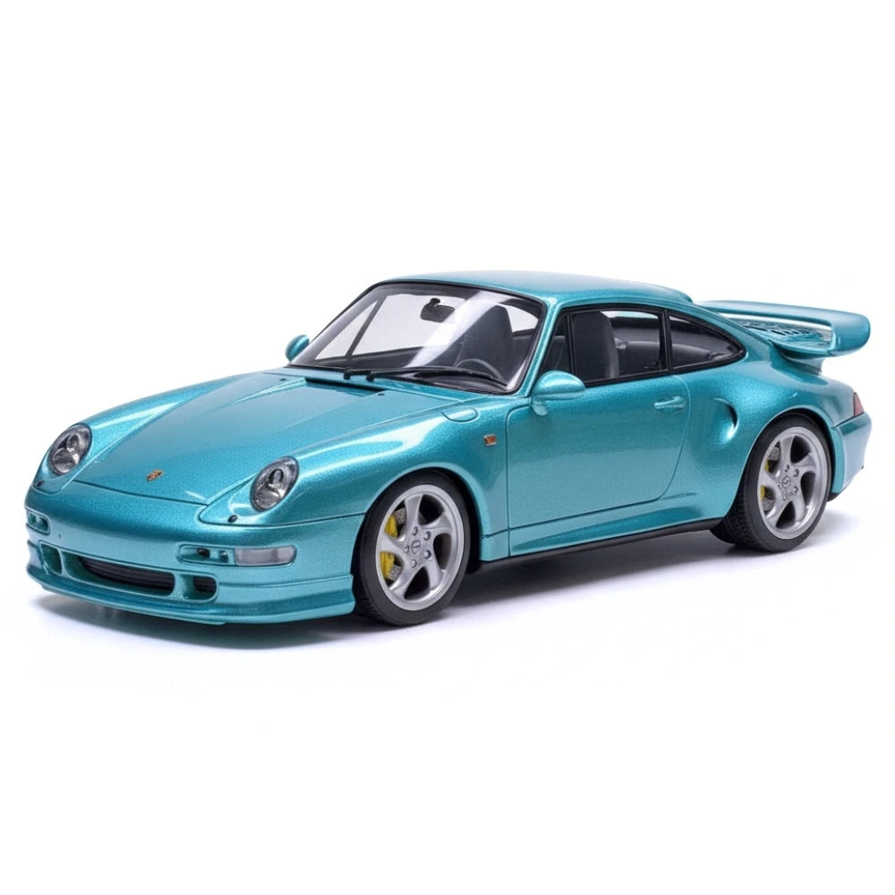 [Make Up] 1:43 Porsche 1996 911 993 Turbo S Blue Model Car Resin