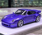 [Make Up] 1:43 Porsche 1996 911 993 Turbo S Purple Model Car Resin