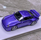 [Make Up] 1:43 Porsche 1996 911 993 Turbo S Purple Model Car Resin