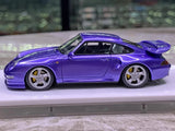 [Make Up] 1:43 Porsche 1996 911 993 Turbo S Purple Model Car Resin
