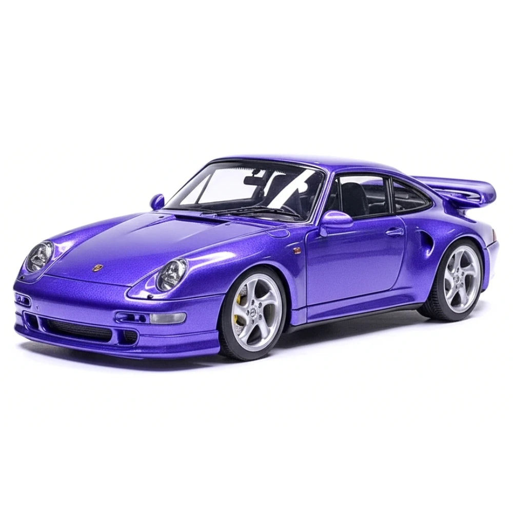 [Make Up] 1:43 Porsche 1996 911 993 Turbo S Purple Model Car Resin