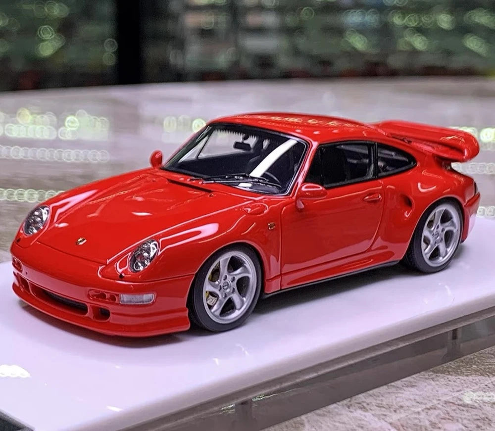 [Make Up] 1:43 Porsche 1996 911 993 Turbo S Red Model Car Resin