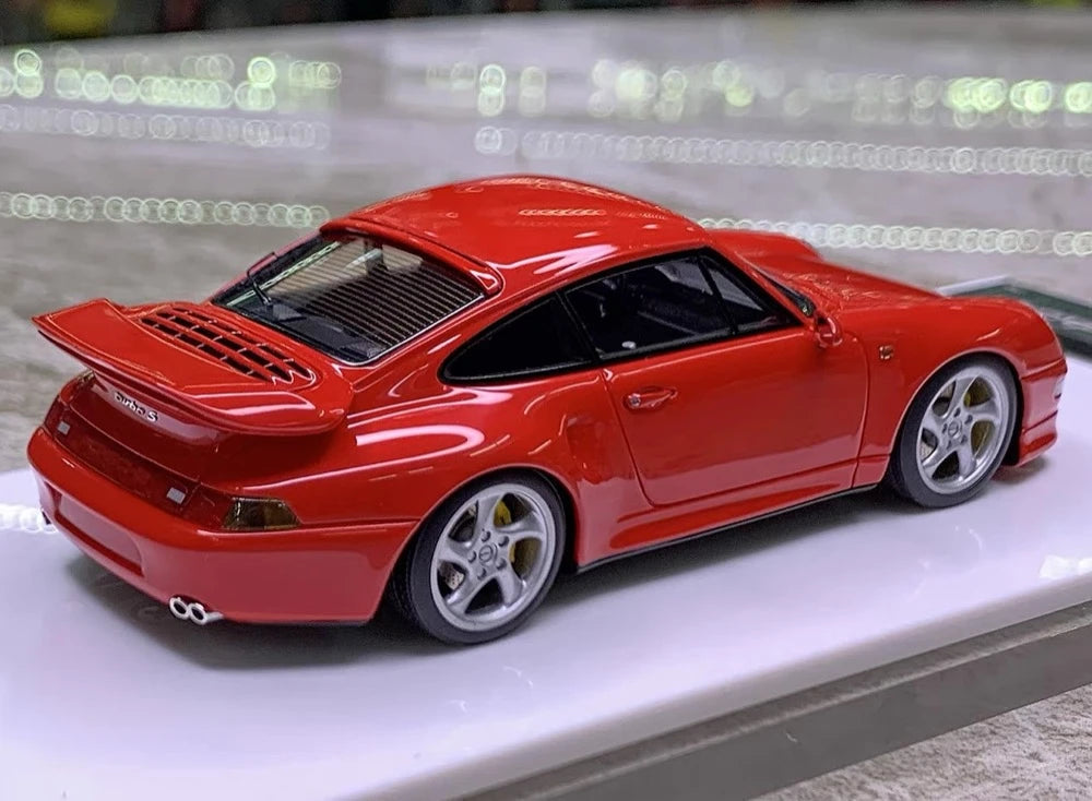 [Make Up] 1:43 Porsche 1996 911 993 Turbo S Red Model Car Resin