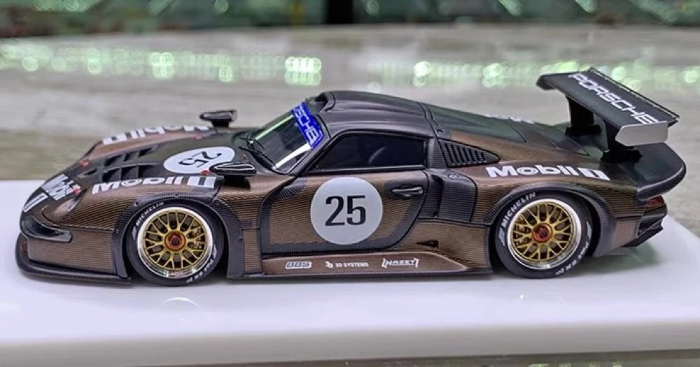 [Make Up] 1:43 Porsche 1996 911 GT1 #25 Test auto Le Mans modellino di auto resina / Closed Body