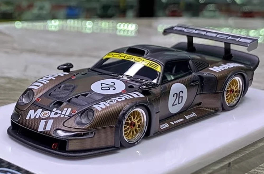 [Make Up] 1:43 Porsche 1996 911 GT1 #26 Test Car Le Mans Model Car Resin / Closed Body