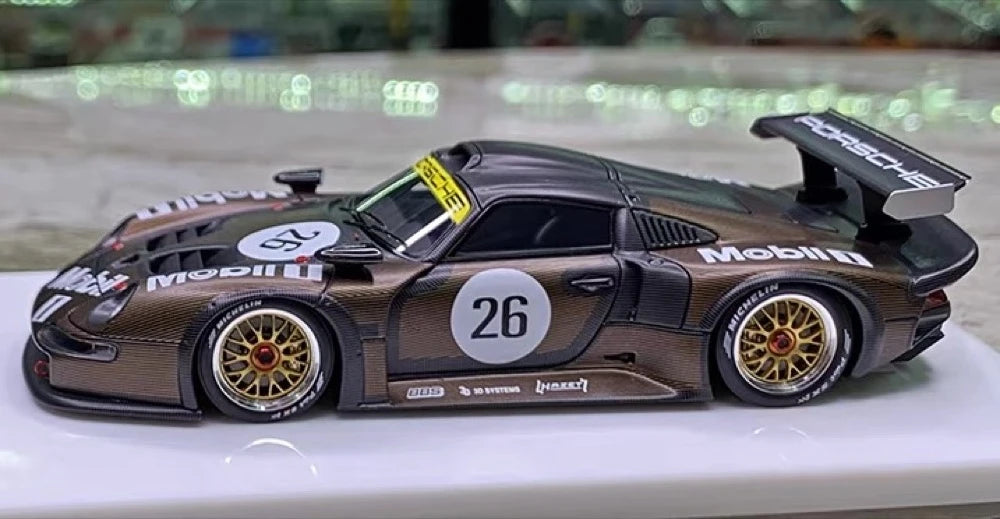 [Make Up] 1:43 Porsche 1996 911 GT1 #26 Test Car Le Mans Model Car Resin / Closed Body