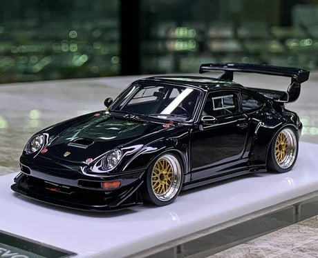 [Make Up] 1:43 Porsche 1998 911 993 GT2 Evo Black Model Car Resin
