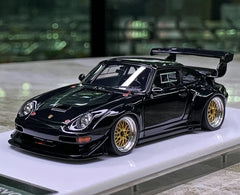 [Make Up] 1:43 Porsche 1998 911 993 GT2 Evo Black Model Car Resin