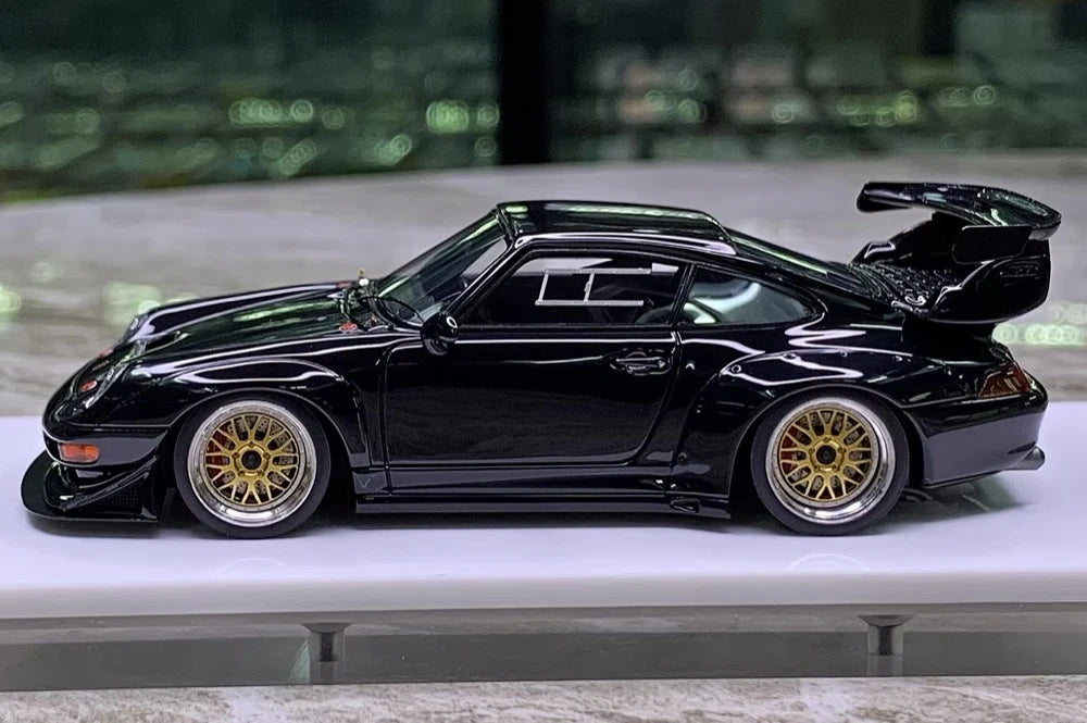[Make Up] 1:43 Porsche 1998 911 993 GT2 Evo Black Model Car Resin