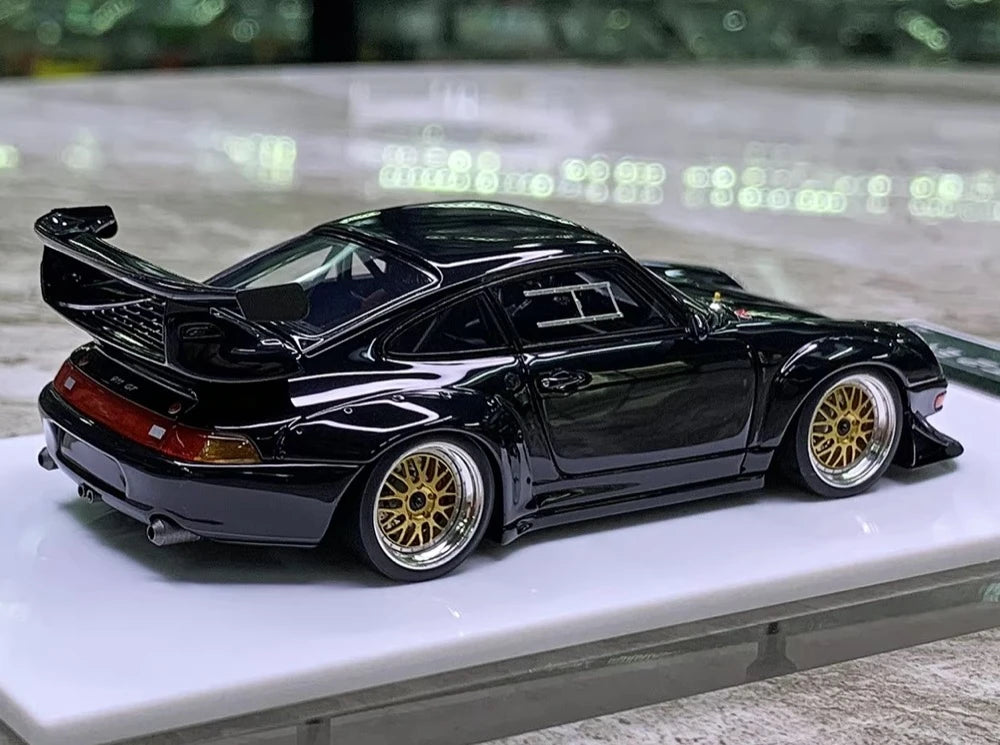 [Make Up] 1:43 Porsche 1998 911 993 GT2 Evo Black Model Car Resin