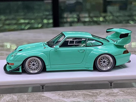 [Make Up] 1:43 Porsche 1998 911 993 GT2 Evo Blue Model Car Resin